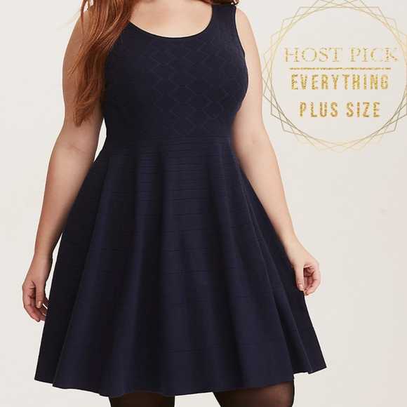 torrid Dresses & Skirts - SOLD | Torrid Navy Blue Sweater Dress 1